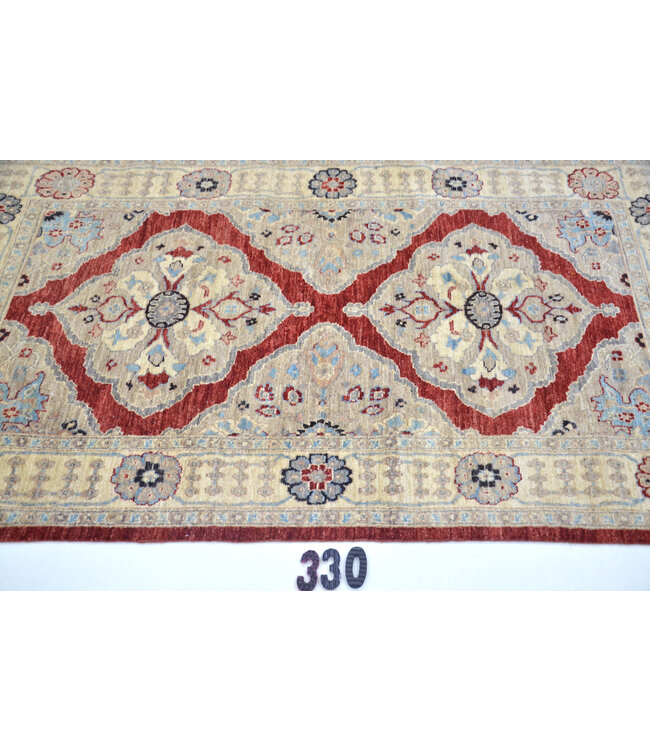 Roter Kazak Teppich – 197 x 109 cm – handgeknüpft aus Wolle