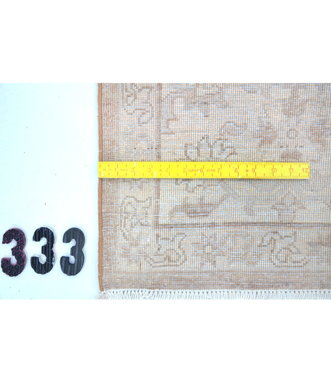 Beiger Ziegler-Muster handgeknüpfter Wollteppich – 293 x 211 cm