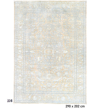 Zacht Beige Vintage Handgeknoopt Wol Vloerkleed - 290 x 202 cm Zacht Beige Vintage Handgeknoopt Wol Vloerkleed - 290 x 202 cm