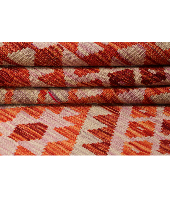 Handgeweven Kelim Vloerkleed van Wol 295x205 cm – Traditioneel Oosters Design