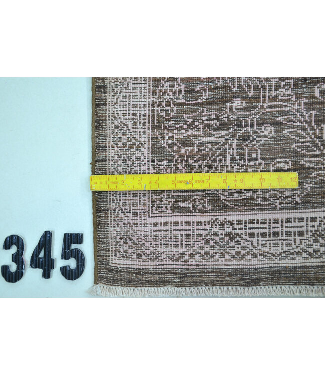 Brown-Pink Ziegler Pattern Hand-Knotted Wool Rug – 304 x 240 cm