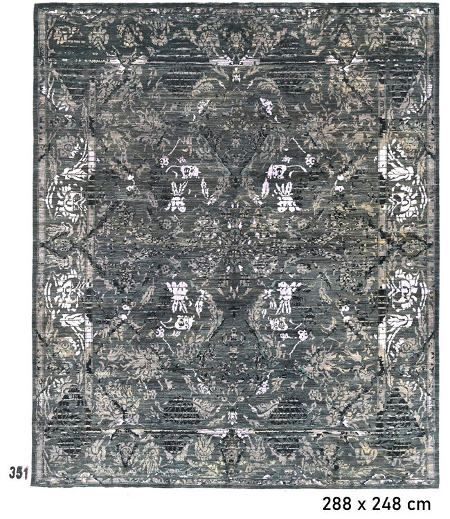 Grey Vintage Rug – Hand-Knotted – 288 x 248 cm – Wool