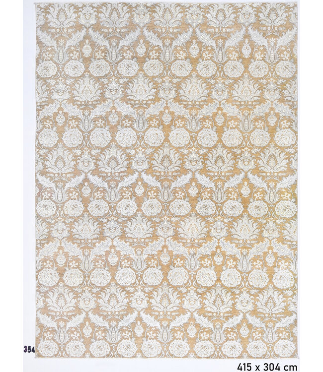 Beige Modern Tapijt – Handgeknoopt – 415 x 304 cm – Wol