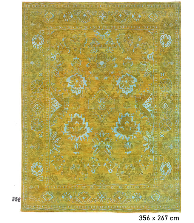 Goud Geel Ziegler Tapijt – Handgeknoopt – 356 x 267 cm – Wol