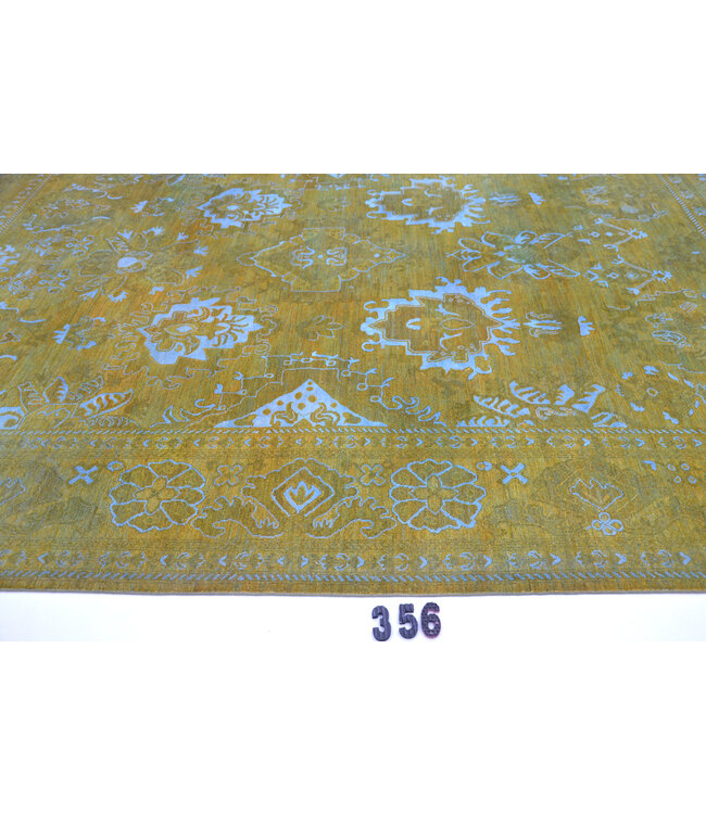Golden Yellow Ziegler Rug – Hand-Knotted – 356 x 267 cm – Wool