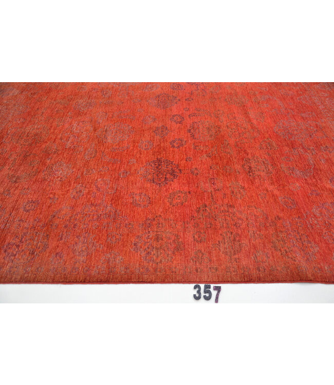Roter Vintage Teppich – Handgeknüpft – 343 x 242 cm – Wolle
