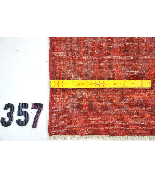 Rood Vintage Tapijt – Handgeknoopt – 343 x 242 cm – Wol