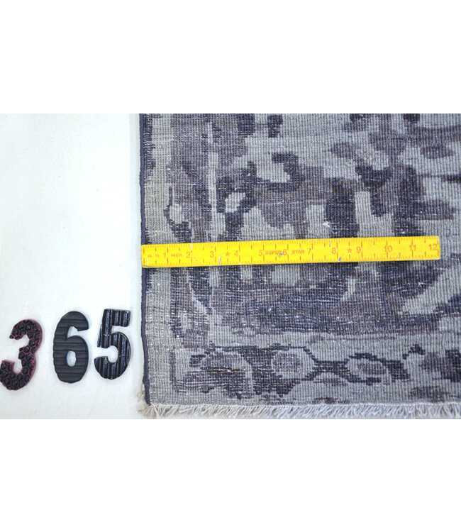 Vintage Gray Hand-Knotted Wool Rug - 298 x 198 cm