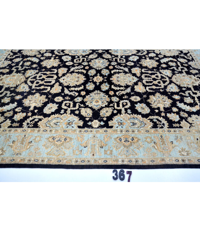 Blaues Vintage Handgeknüpftes Wollteppich - 299 x 199 cm