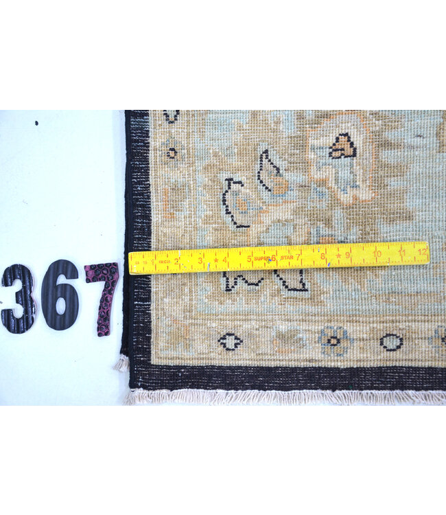 Blue Vintage Hand-Knotted Wool Rug - 299 x 199 cm