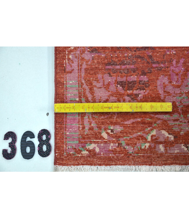 Roter Vintage Teppich – Handgeknüpft aus Wolle – 292 x 201 cm