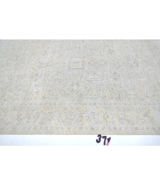 Elfenbein Ziegler Teppich – Handgeknüpft aus Wolle – 291 x 198 cm