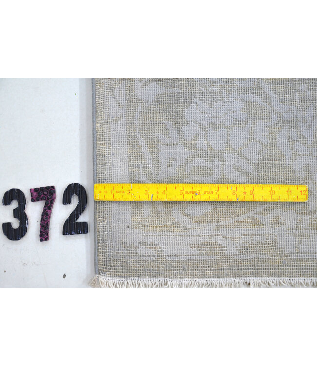 Zilver Modern Tapijt – Handgeknoopt Wol – 298 x 197 cm