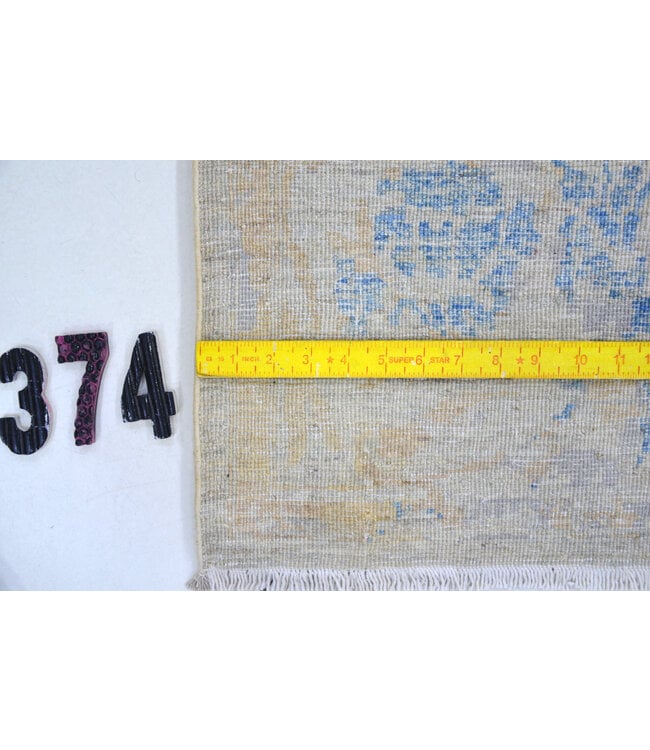 Beige-Blauer Ziegler Teppich – Handgeknüpft aus Wolle – 236 x 168 cm
