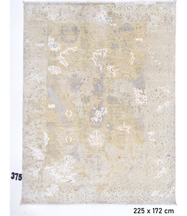 Sand-Beige Modern Rug – Hand-Knotted Wool – 225 x 172 cm