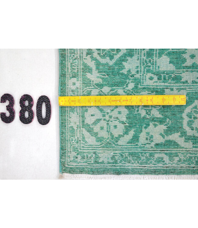 Grüner Moderner Teppich – handgeknüpfter Wollteppich – 247 x 168 cm