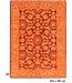Orange Antique Persian Rug – Hand-knotted Wool Carpet – 208 x 146 cm