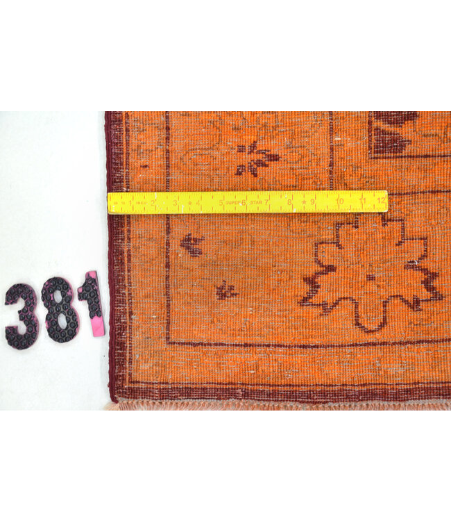 Orange Antique Persian Rug – Hand-knotted Wool Carpet – 208 x 146 cm