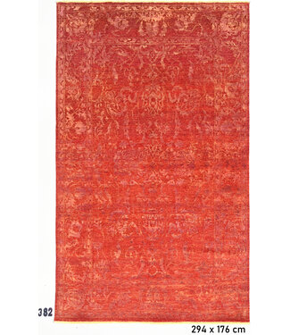 Rostroter Antiker Ziegler Teppich – handgeknüpfter Wollteppich – 290 x 195 cm