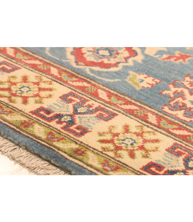 154x98cm Handgeknoopte Wol Kazak Tapijt – Authentiek Oosters Vloerkleed, Traditioneel Tribaal Design, Hoogwaardige Handgemaakte Wol Tapijt