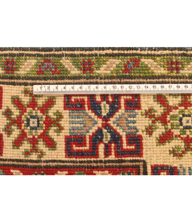 154x98cm Hand-Knotted Wool Kazak Rug – Authentic Oriental Carpet, Traditional Tribal Design, High-Quality Handmade Wool Rug