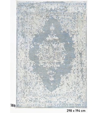 Hellblaues Ziegler-Muster handgeknüpfter Wollteppich – 298 x 194 cm