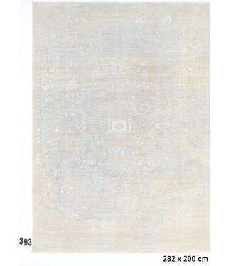 Hellgrauer Ziegler Teppich – Handgeknüpft – 306 x 197 cm