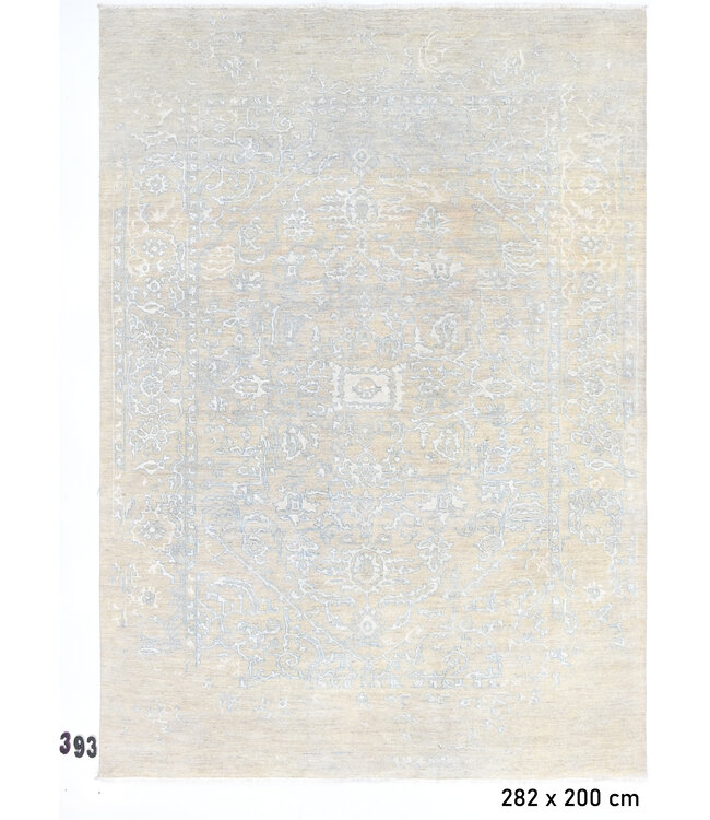 Light Grey Ziegler Rug – Hand-Knotted – 306 x 197 cm