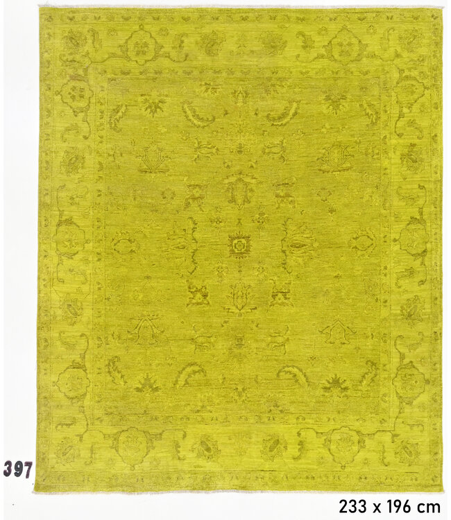 Limegroen Ziegler Vloerkleed – 233 x 196 cm – Handgeknoopt Wol