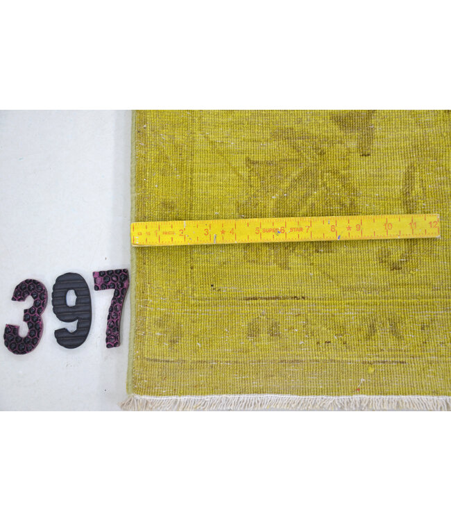 Limettengrüner Ziegler Teppich – 233 x 196 cm – Handgeknüpft aus Wolle