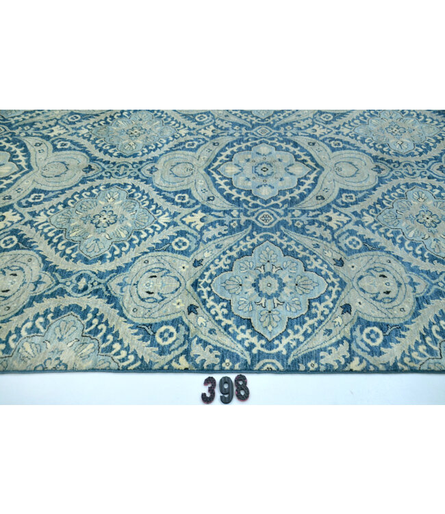 Blauer Ziegler Teppich – 275 x 183 cm – Handgeknüpft aus Wolle