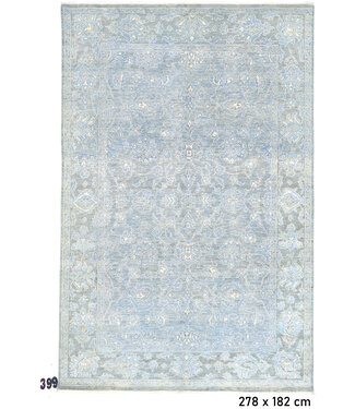 Hellblauer Ziegler Teppich – 278 x 182 cm – Handgeknüpft aus Wolle