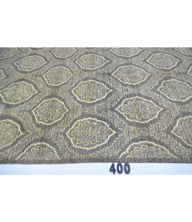 Braun Vintage Teppich – 229 x 194 cm – Handgeknüpft aus Wolle