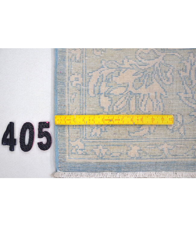 Blau-Crème Ziegler Teppich – 248 x 164 cm – Handgeknüpft aus Wolle