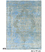 Blue Modern Pattern Hand-Knotted Wool Rug – 241 x 171 cm