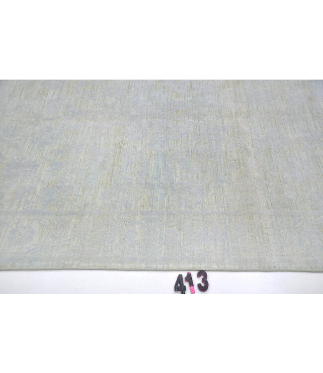 Lichtgrijs Ziegler patroon handgeknoopt wollen vloerkleed – 239 x 165 cm