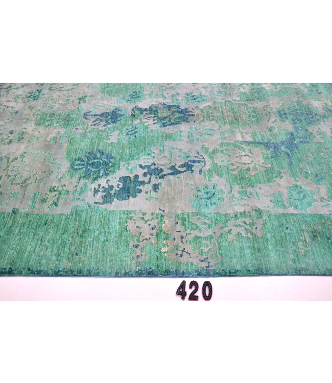 Groen, Patroon: Vintage, Afmetingen: 283 x 197 cm