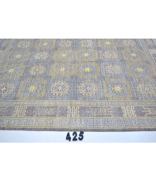 Grijs, Patroon: Kazak, Afmetingen: 244 x 172 cm