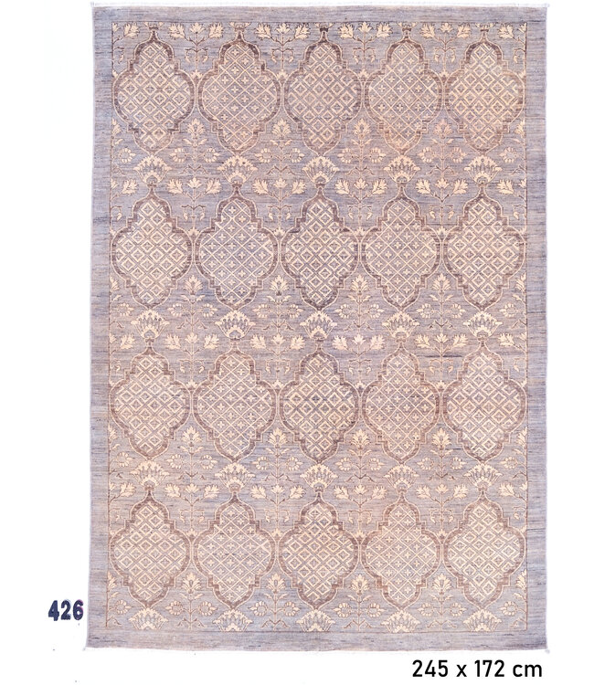 Grijs, Patroon: Antieke, Afmetingen: 245 x 172 cm