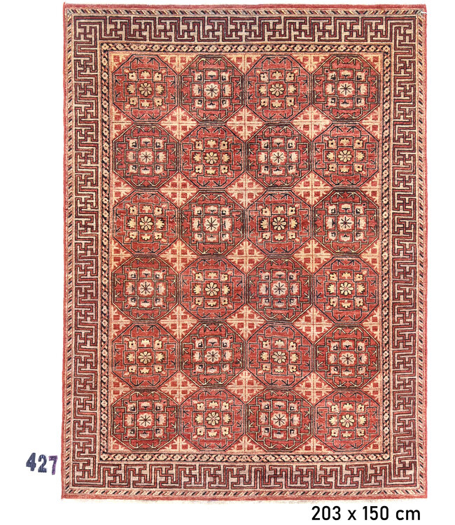 Rood, Patroon: Kazak, Afmetingen: 203 x 150 cm
