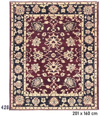 Rot, Muster: Vintage, Abmessungen: 201 x 160 cm