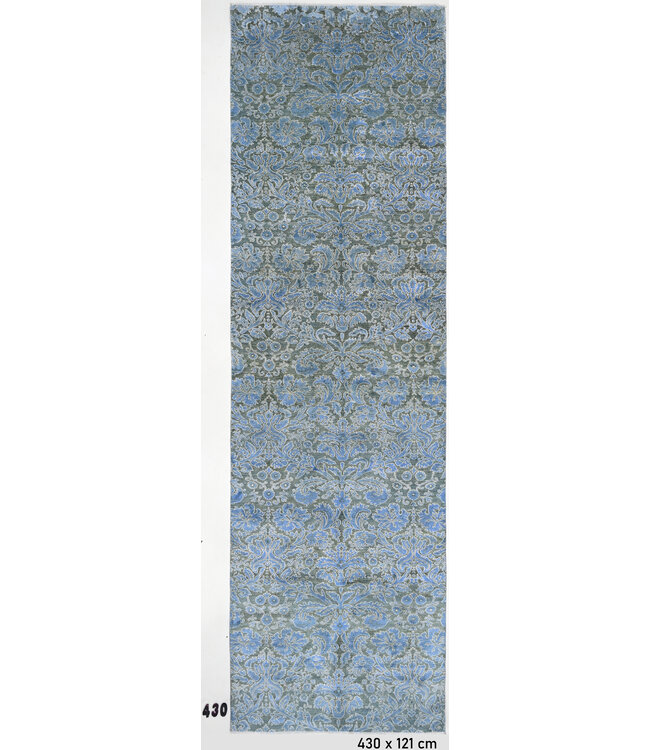 Blau, Muster: Vintage, Abmessungen: 430 x 121 cm