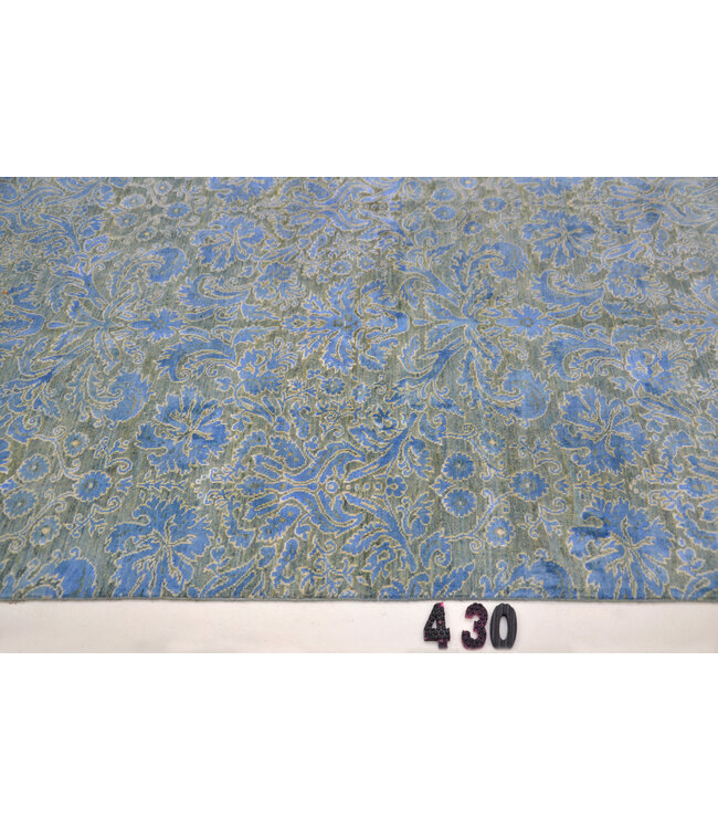 Blau, Muster: Vintage, Abmessungen: 430 x 121 cm