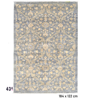 Grau, Muster: Vintage, Abmessungen: 184 x 122 cm