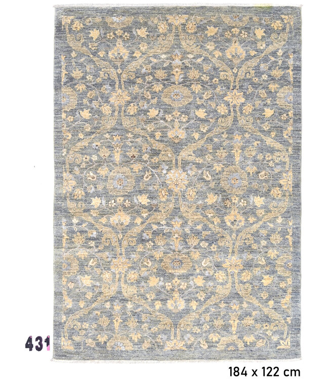 Grau, Muster: Vintage, Abmessungen: 184 x 122 cm