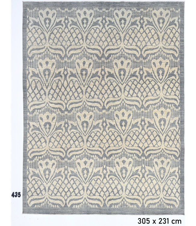 Grijs, Patroon: Gabbeh, Afmetingen: 305 x 231 cm