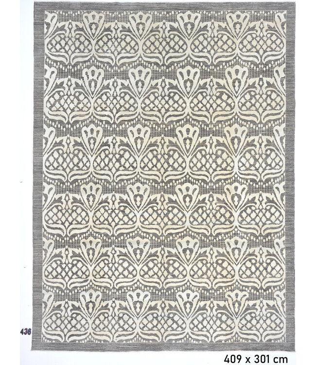 Grijs, Patroon: Gabbeh, Afmetingen: 409 x 301 cm
