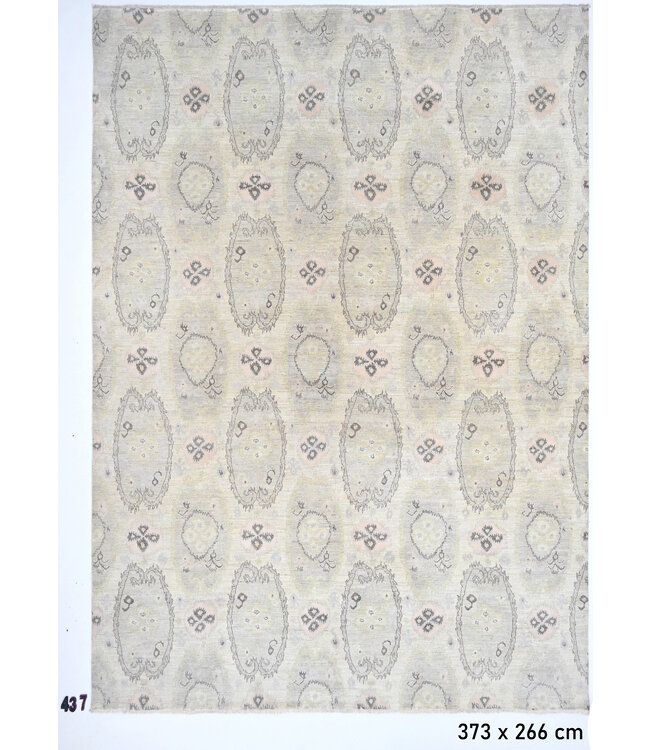 Crème, Patroon: Vintage, Afmetingen: 373 x 266 cm