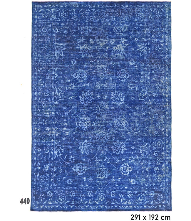 Blauw, Patroon: Vintage, Afmetingen: 291 x 192 cm