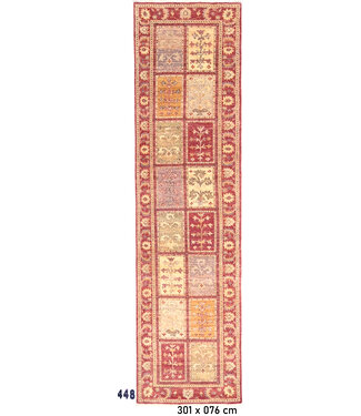 Mehrfarbiger Ziegler Läufer – Handgeknüpft – 301 x 076 cm – Wolle